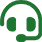 A green pixel art of a headset with headphones.